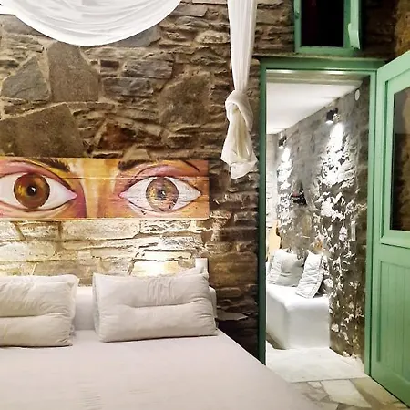 Semesterbostad Aegean Living Stone House Agios Romanos